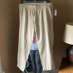 Old Navy Linen Cropped Pants